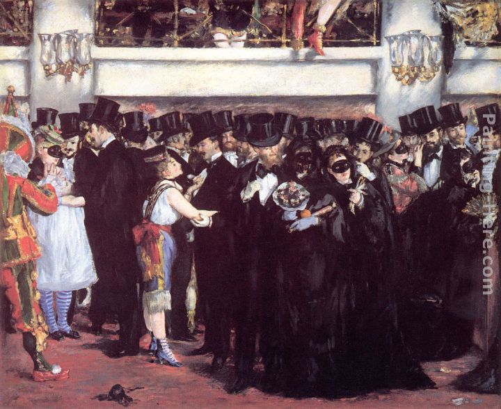 Masked Ball at the Opera painting - Eduard Manet Masked Ball at the Opera art painting